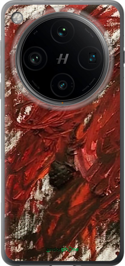 Силиконовый чехол Абстрактная композиция в красных тонах для Oppo Find X8 Pro - 6541u-3872 изображение 