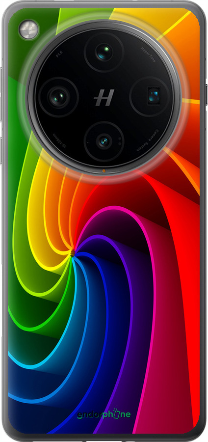 Силіконовий чехол Райдужний вихор для Oppo Find X8 Pro - 747u-3872 изображение 