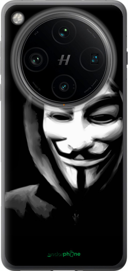 Силиконовый чехол Анонимус для Oppo Find X8 Pro - 832u-3872 изображение 