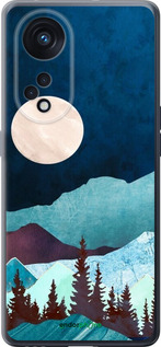Силиконовый чехол Горная идиллия ночной пейзаж для Oppo OPPO RENO 8T 5G - 6488u-3122 изображение 