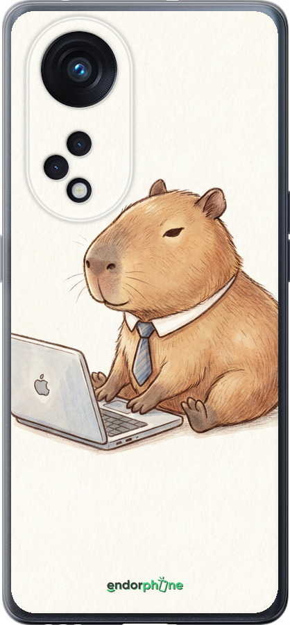 Силіконовий чехол Funny Capybara CEO Working для Oppo OPPO RENO 8T 5G - 6777u-3122 изображение 