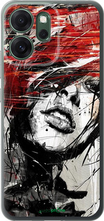 Силиконовый чехол Лицо девушки для Oppo RENO 14F 5G - 1162u-4091 изображение 