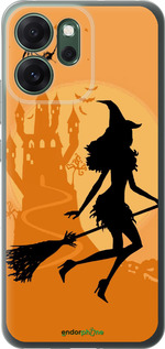 Силиконовый чехол Ведьма на метле для Oppo RENO 14F 5G - 1184u-4091 изображение 