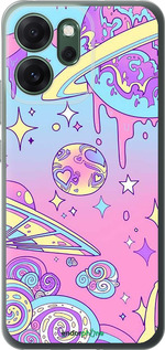 Силиконовый чехол Розовая галактика для Oppo RENO 14F 5G - 4146u-4091 изображение 