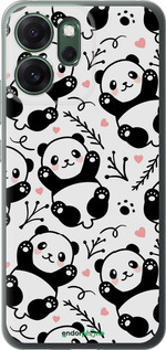 Силиконовый чехол Панды для Oppo RENO 14F 5G - 4318u-4091 изображение 