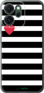 Силиконовый чехол Черно-белые полосы для Oppo RENO 14F 5G - 4461u-4091 изображение 