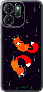 Силиконовый чехол Лисички в космосе для Oppo RENO 14F 5G - 4519u-4091 изображение 