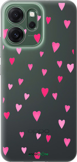 Силиконовый чехол Сердечки 2 для Oppo RENO 14F 5G - 4763u-4091 изображение 