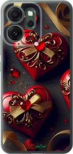 Силиконовый чехол Сердечки v4 для Oppo RENO 14F 5G - 5834u-4091 изображение 