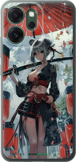 Силиконовый чехол Гейша-воин для Oppo RENO 14F 5G - 6124u-4091 изображение 