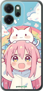 Силиконовый чехол Девочка аниме радуга для Oppo RENO 14F 5G - 6304u-4091 изображение 