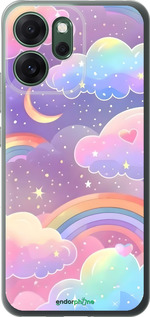 Силиконовый чехол Облака и радуга для Oppo RENO 14F 5G - 6312u-4091 изображение 