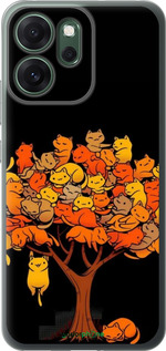 Силиконовый чехол Дерево и котики для Oppo RENO 14F 5G - 6516u-4091 изображение 