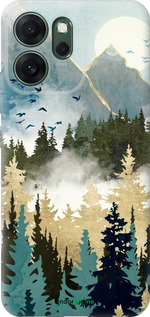 Силіконовий чехол Із зображенням лісового пейзажу для Oppo RENO 14F 5G - 6548u-4091 изображение 