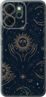 Силиконовый чехол Celestial Harmony: Sun & Moon Gold Mystic Pattern для Oppo RENO 14F 5G - 6778u-4091 изображение 