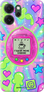 Силіконовий чохол 'Y2K Aesthetic Retro Pet: Годуй мене кавою' для Oppo RENO 14F 5G зображення 6