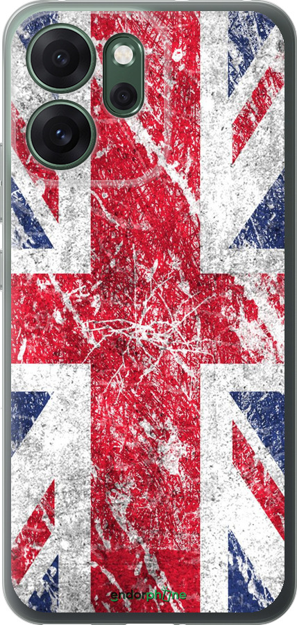 Силиконовый чехол Флаг Великобритании 1 для Oppo RENO 14F 5G - 386u-4091 изображение 