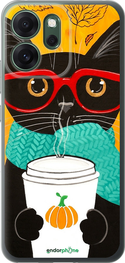 Силиконовый чехол Осенний кот для Oppo RENO 14F 5G - 4026u-4091 изображение 