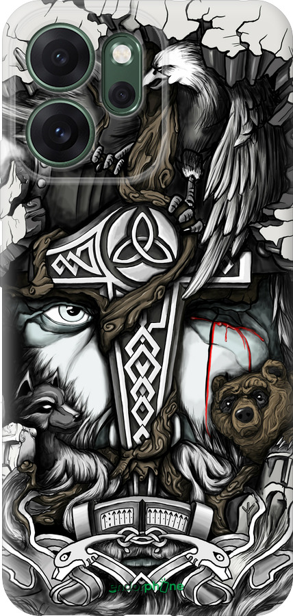 Силіконовий чехол Тату Вікінг для Oppo RENO 14F 5G - 4098u-4091 изображение 