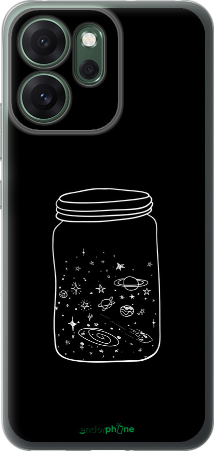 Силиконовый чехол Космос в банке для Oppo RENO 14F 5G - 4297u-4091 изображение 