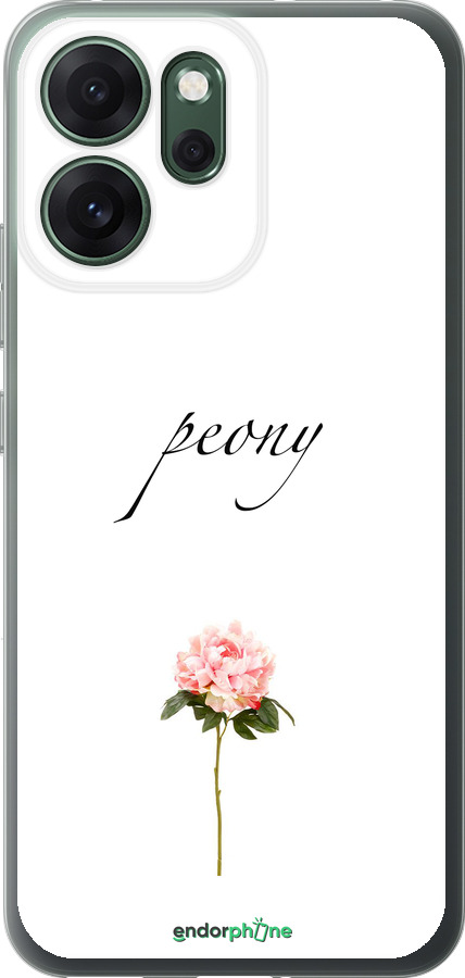 Силиконовый чехол Пион для Oppo RENO 14F 5G - 4366u-4091 изображение 