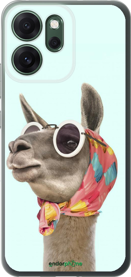 Силиконовый чехол Модная лама для Oppo RENO 14F 5G - 4479u-4091 изображение 