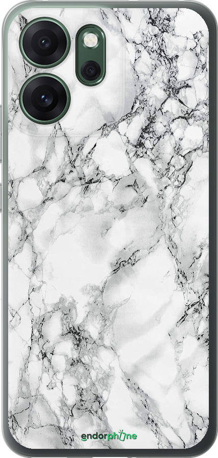 Силиконовый чехол Мрамор белый для Oppo RENO 14F 5G - 4480u-4091 изображение 