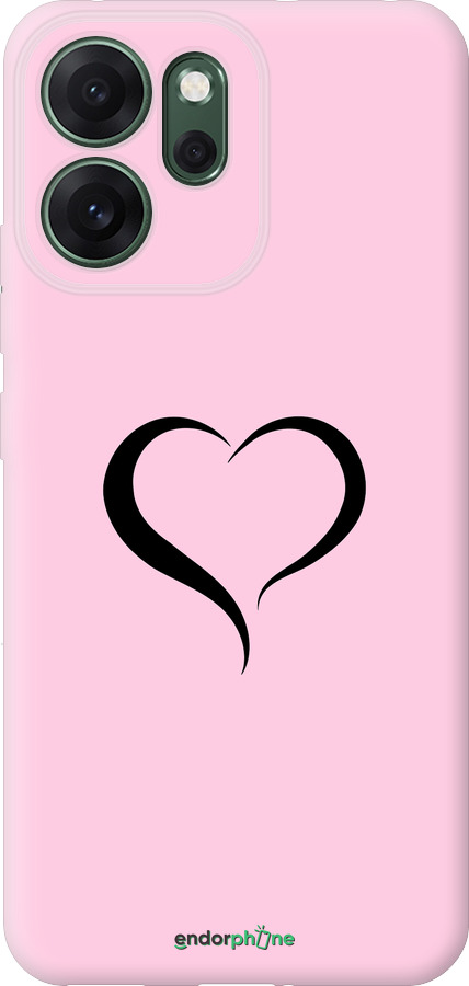 Силіконовий чехол Серце 1 для Oppo RENO 14F 5G - 4730u-4091 изображение 