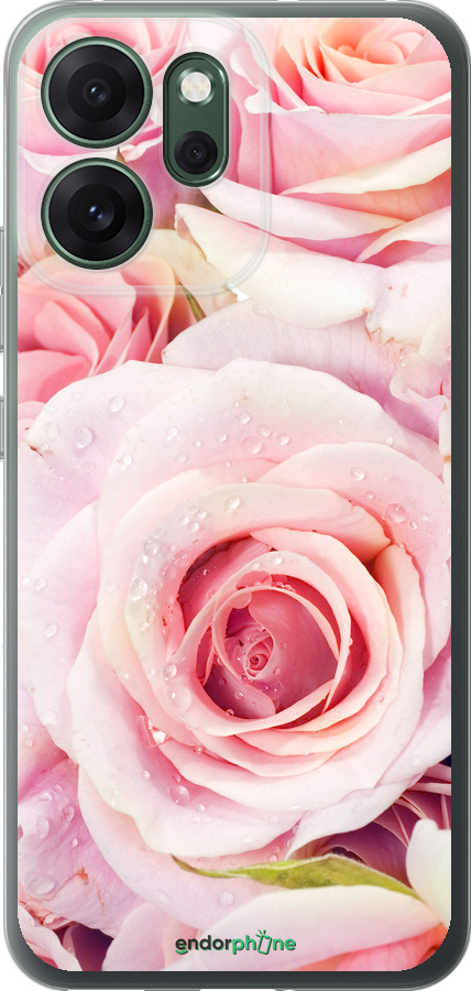 Силиконовый чехол Розы для Oppo RENO 14F 5G - 525u-4091 изображение 