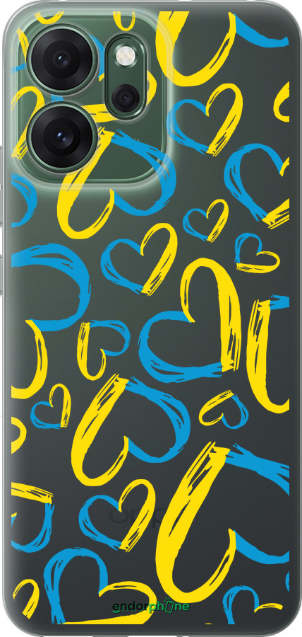 Силиконовый чехол Сердца UA для Oppo RENO 14F 5G - 5292u-4091 изображение 