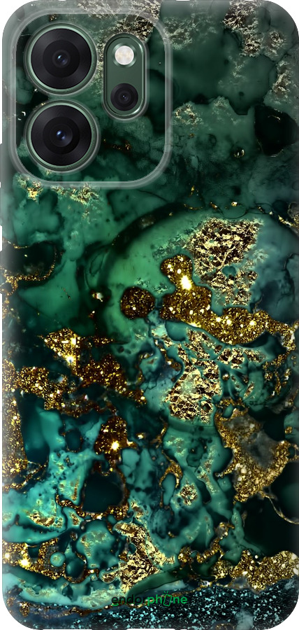 Силіконовий чехол Мармур золото багатство для Oppo RENO 14F 5G - 5419u-4091 изображение 