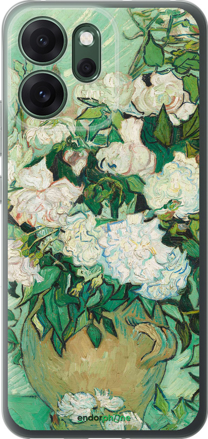 Силиконовый чехол Винсент Ван Гог. Ваза с розами для Oppo RENO 14F 5G - 5543u-4091 изображение 