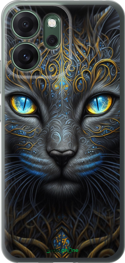 Силиконовый чехол Кошка для Oppo RENO 14F 5G - 5548u-4091 изображение 