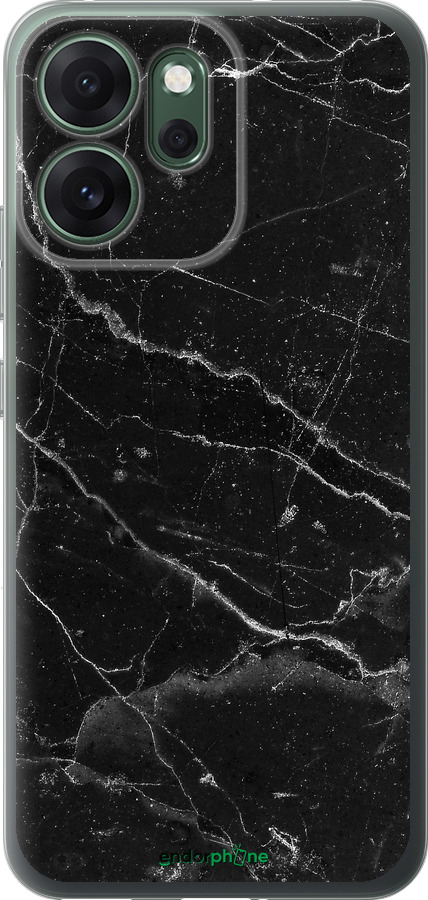 Силиконовый чехол Черный мрамор v2 для Oppo RENO 14F 5G - 5568u-4091 изображение 