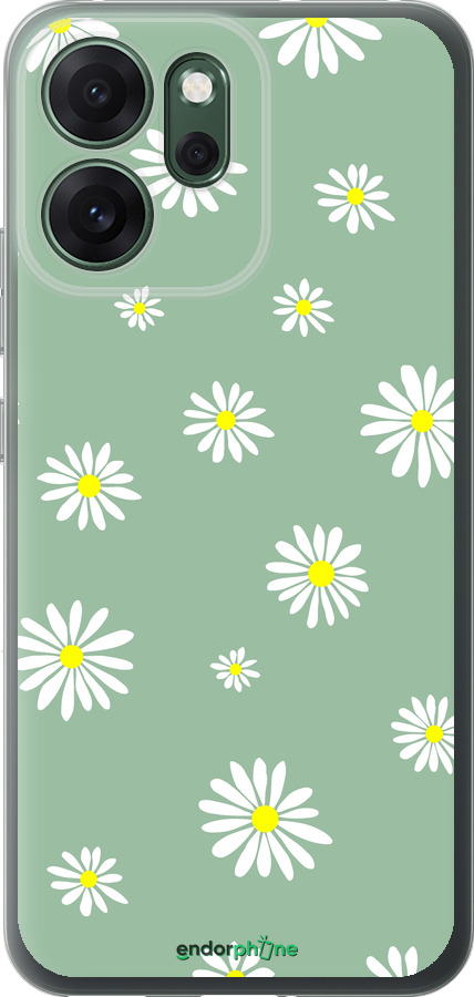 Силиконовый чехол Ромашки v4 для Oppo RENO 14F 5G - 5603u-4091 изображение 