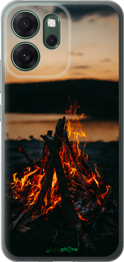 Силиконовый чехол Огонь для Oppo RENO 14F 5G - 6021u-4091 изображение 