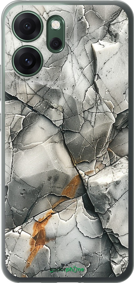 Силиконовый чехол Серый мрамор для Oppo RENO 14F 5G - 6041u-4091 изображение 