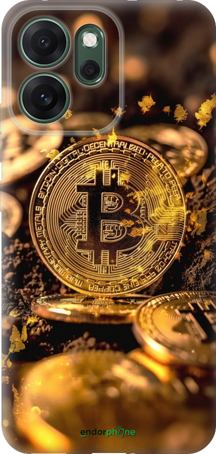 Силіконовий чехол Золота лихоманка біткойна для Oppo RENO 14F 5G - 6089u-4091 изображение 