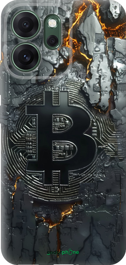 Силиконовый чехол Раскаленный биткойн для Oppo RENO 14F 5G - 6091u-4091 изображение 