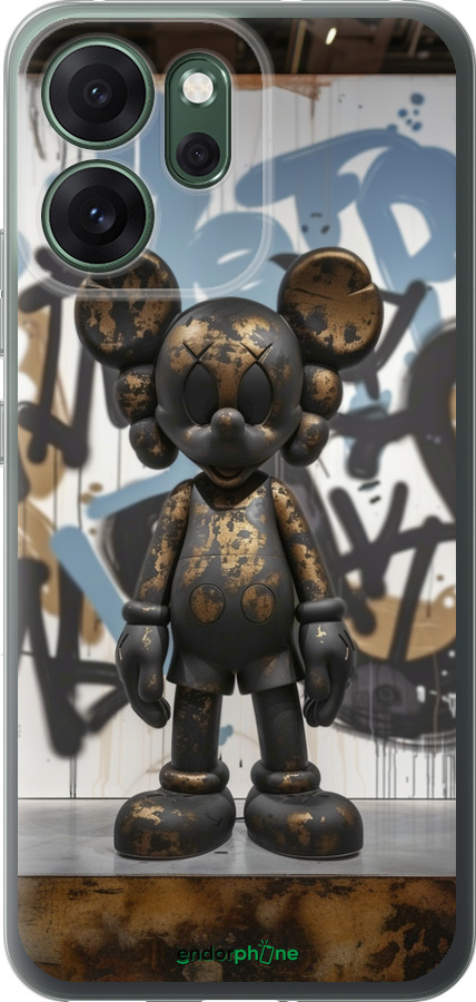 Силиконовый чехол Bronze kaws v2 для Oppo RENO 14F 5G - 6098u-4091 изображение 