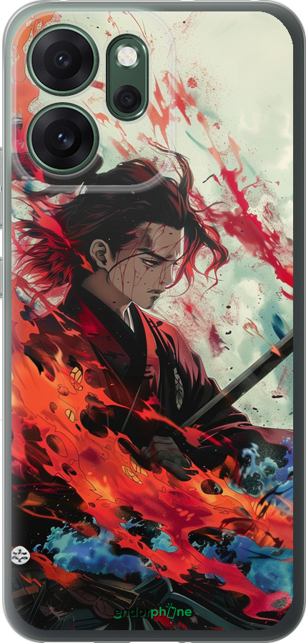 Силиконовый чехол Битва стихий для Oppo RENO 14F 5G - 6110u-4091 изображение 