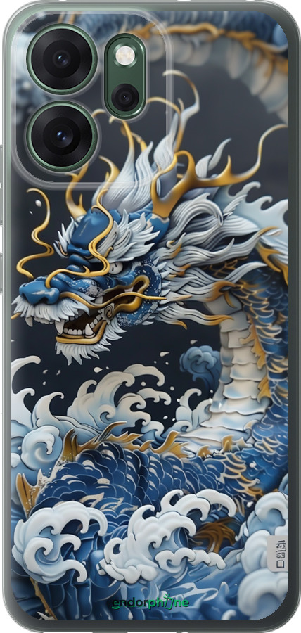 Силиконовый чехол Водяной дракон для Oppo RENO 14F 5G - 6113u-4091 изображение 