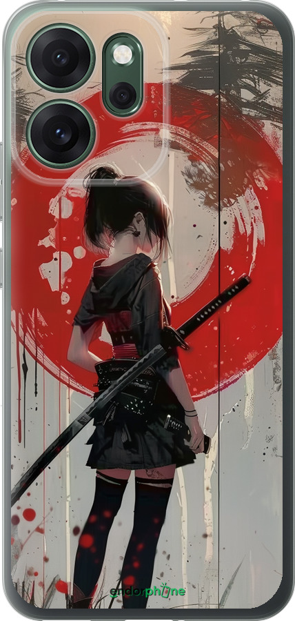 Силиконовый чехол Сумерки воина: Танец с катаной для Oppo RENO 14F 5G - 6123u-4091 изображение 