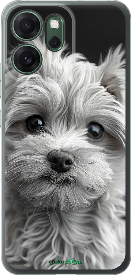 Силиконовый чехол Мальтипу на чорном фоне для Oppo RENO 14F 5G - 6156u-4091 изображение 