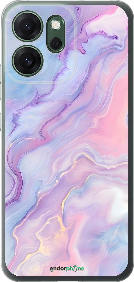 Силиконовый чехол Нежный мрамор для Oppo RENO 14F 5G - 6310u-4091 изображение 