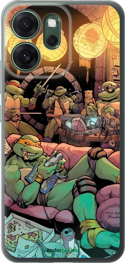 Силиконовый чехол Черепашки нинзя для Oppo RENO 14F 5G - 6346u-4091 изображение 