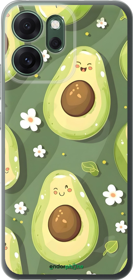 Силиконовый чехол Авокадо для Oppo RENO 14F 5G - 6380u-4091 изображение 