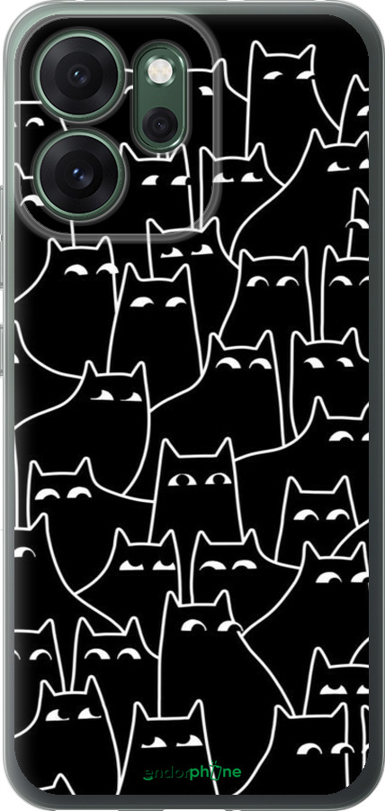 Силиконовый чехол С изображением кошек для Oppo RENO 14F 5G - 6470u-4091 изображение 