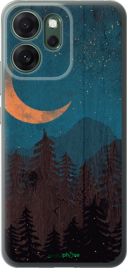 Силиконовый чехол Звездный лес для Oppo RENO 14F 5G - 6480u-4091 изображение 