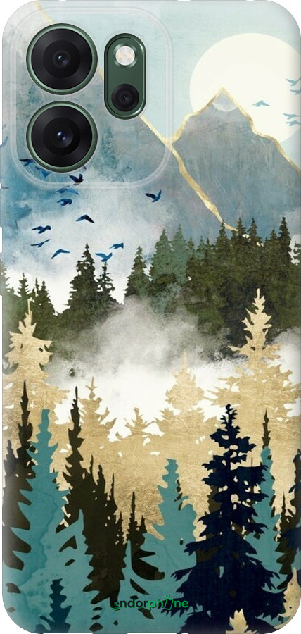 Силіконовий чехол Із зображенням лісового пейзажу для Oppo RENO 14F 5G - 6548u-4091 изображение 